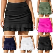 Summer Savings, High Waist Swim Skirt, Solid Bikini Bottoms, High Elasticity, Quick Dry, Beachwear, For Women, Comfortable Fit, Swimwear, Summer Swim Bottoms | Sopatenor, Army Green L